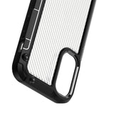 For Apple iPhone 13 Pro Max (6.7") Clear Matte Carbon Fiber Design Heavy Duty Shockproof Hybrid Armor Military Grade Drop Protection  Phone Case Cover