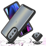 For Motorola Edge+ 2022 /Edge Plus Clear Dual Layer Tuff Rugged Bumper Frame Heavy Duty Hybrid Shockproof Rubber TPU  Phone Case Cover