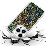 For Apple iPhone SE 3 (2022) SE 2nd/8/7 Colorful Glitter Bling Sparkle Epoxy Glittering Shining Hybrid Hard PC TPU  Phone Case Cover