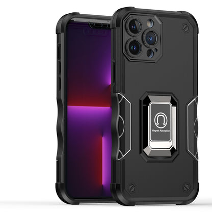 For Apple iPhone 13 Pro Max Hybrid Cases with Magnetic Ring Holder Stand Kickstand Heavy Duty Rugged Silicone Shockproof  Phone Case Cover