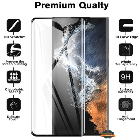 For OnePlus 10 Pro 5G Screen Protector Curve 3D Full Coverage 9H Hardness Tempered Glass Protector Shield 9H Bubble-Free Clear Screen Protector