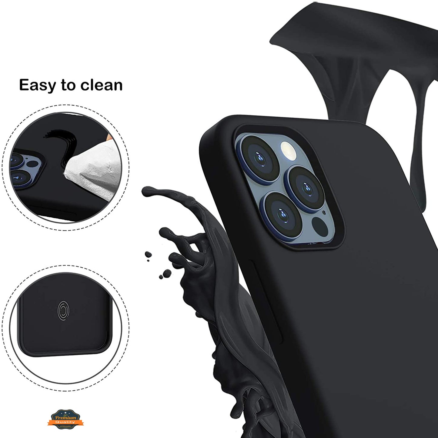 For Apple iPhone 14 (6.1") Slim Fit Hybrid Silicone Soft Gel Rubber TPU Full Body Protection Shockproof Protective  Phone Case Cover
