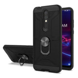 For Motorola Moto G Pure Hybrid Ring Stand [360° Rotatable Ring Holder Magnetic Kickstand] Armor Shockproof Matte Rubber TPU  Phone Case Cover