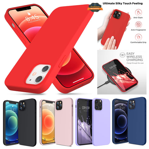 For Apple iPhone 14 (6.1") Slim Fit Hybrid Silicone Soft Gel Rubber TPU Full Body Protection Shockproof Protective  Phone Case Cover