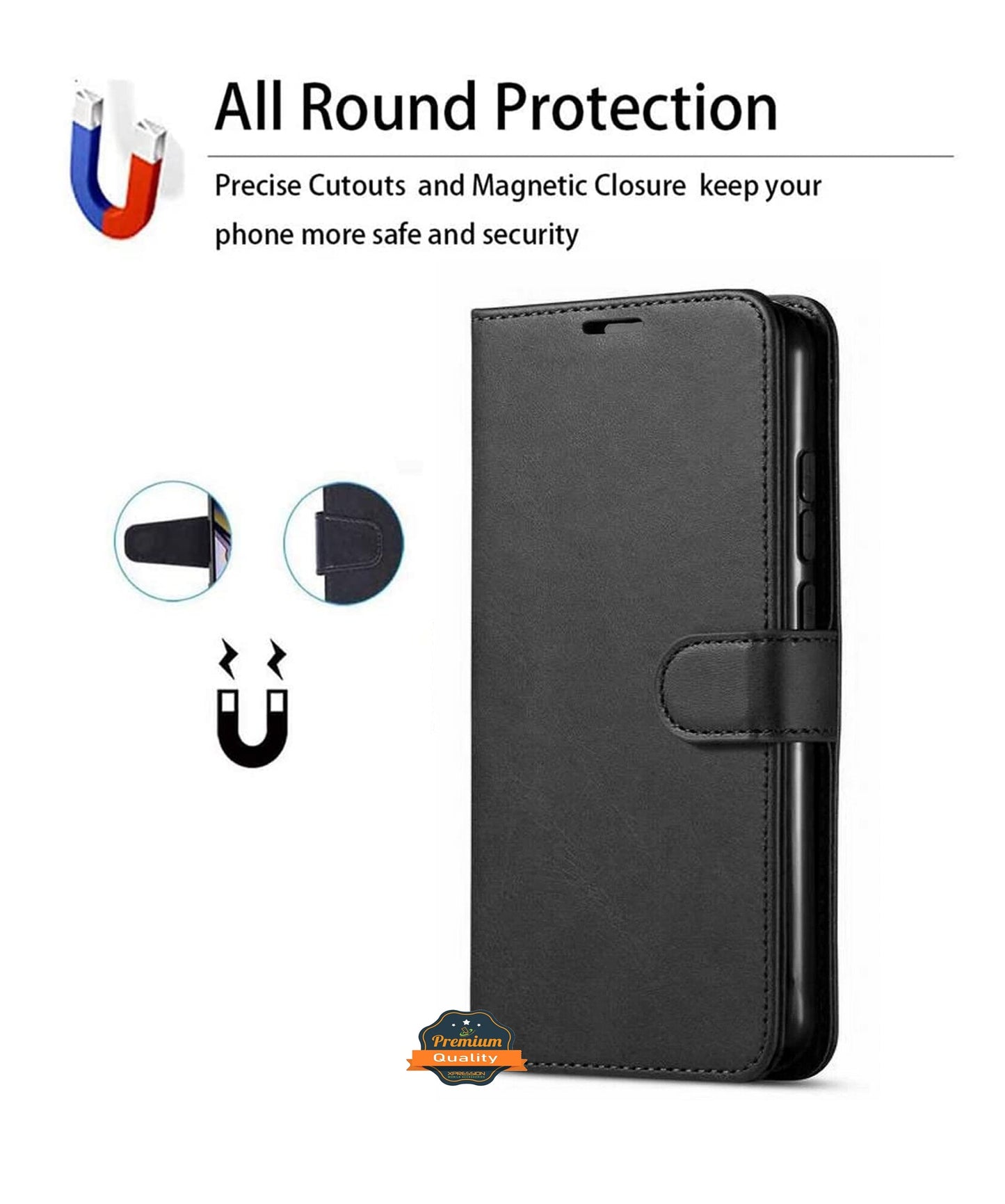 For TCL T-Mobile REVVL V Plus 5G Leather Wallet Case with Credit Card Holder Storage Lanyard Kickstand & Magnetic Flip  Phone Case Cover