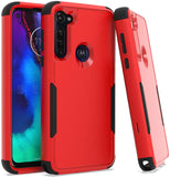 For Motorola Moto G Stylus 5G 2022 Hybrid Slim Shockproof Rubber TPU Hard PC Heavy Duty Hard Protective Dual Layers Red Black Phone Case Cover