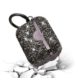 For Apple AirPods Pro Sparkly Diamond Shockproof Protective Premium Bling Rhinestone Glitter Skin with Hook Charging Cases Hard Carrying  Case Cover
