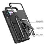 For Samsung Galaxy Z Flip 3 5G Hybrid Armor Rugged with Kickstand, Supports Magnetic Car Mount Dual Layer Hard PC Protective  Phone Case Cover