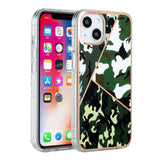 For Apple iPhone 13 /Pro Max Stylish Print Design Hybrid Protective Hard PC Rubber TPU Slim Hard Back Cover Camo Blue Pink Phone Case Cover