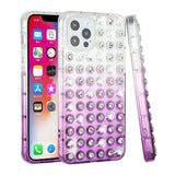 For Apple iPhone 13 Pro (6.1") Luxury All Over 3D Diamonds Rhinestone TPU Shiny Bling Glitter Protective Rubber Frame  Phone Case Cover