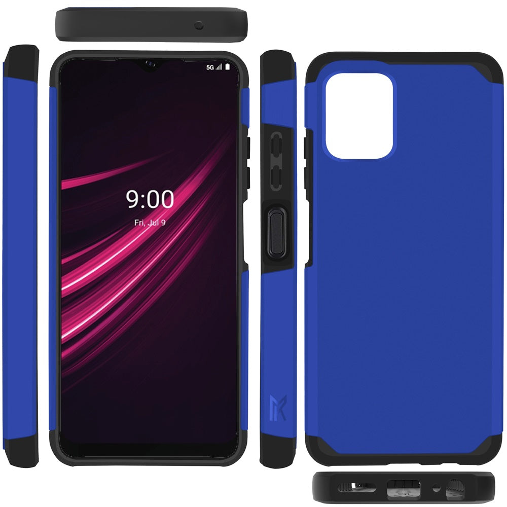 For T-Mobile Revvl 6 Pro 5G /Revvl 6 5G Shock Absorption Slim Tuff 2in1 Hybrid Dual Layer Hard PC and TPU Rubber Armor  Phone Case Cover