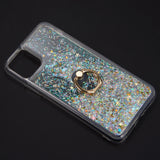 For Samsung Galaxy A13 5G Hybrid Bling Liquid Quicksand Glittering Sparkle TPU Rubber PC with Ring Stand Holder Kickstand  Phone Case Cover
