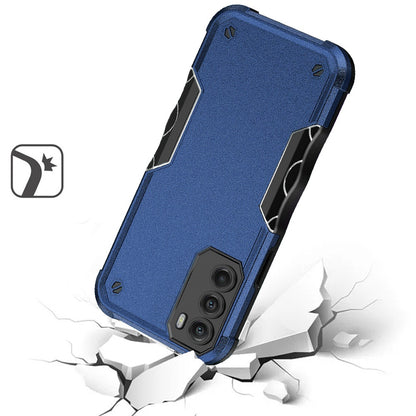 For Apple iPhone 14 Pro (6.1") Slim Tough Shockproof Hybrid Heavy Duty Dual Layer TPU Bumper Rugged Rubber Armor Blue Phone Case Cover