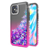 For Apple iPhone 13 Mini (5.4") Gradient Quicksand Glitter Flowing Liquid Floating Sparkly Bling Diamond TPU Rubber Hybrid  Phone Case Cover