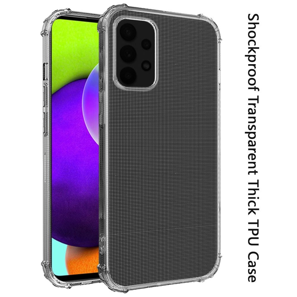 For Samsung Galaxy A52 5G Hybrid Transparent Thick Pure TPU Rubber Silicone 4 Corners Gel Shockproof Protective Slim Back Clear Phone Case Cover