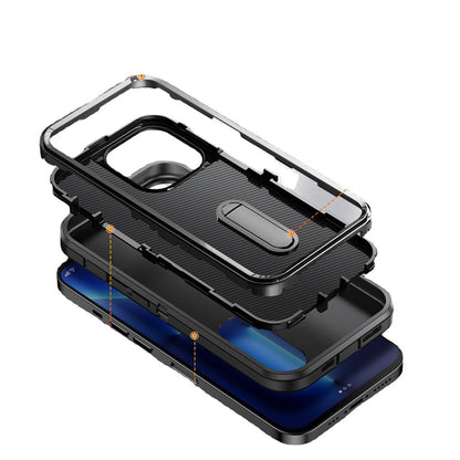 For Samsung Galaxy S22 /Plus Ultra Hybrid 3 Layers 3in1 Hard PC Shockproof with Kickstand Heavy Duty TPU Rubber Anti-Drop  Phone Case Cover