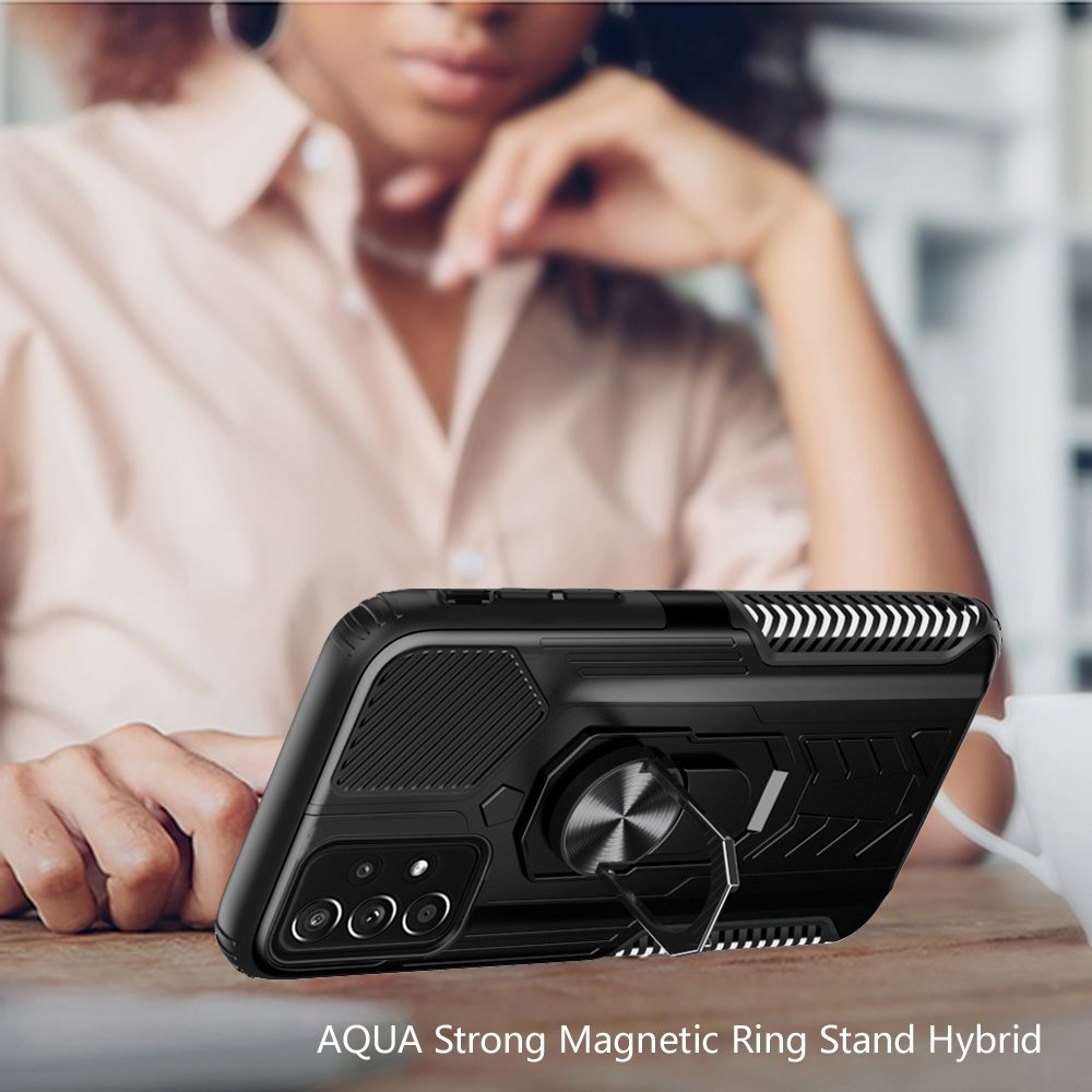 For Apple iPhone 8 Plus/7 Plus/6 6S Plus Military Grade Hybrid Heavy Duty 2 in 1 Hard PC and Silicone with Ring Stand Holder  Phone Case Cover