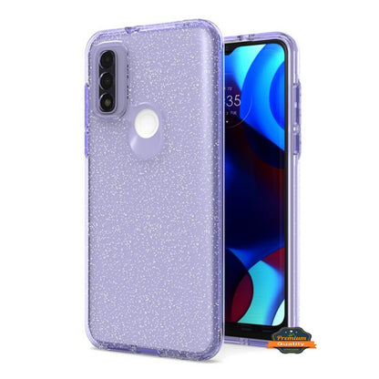 For TCL REVVL V Plus 5G Glitter Sparkle Bling Shiny Thin Slim Hybrid Shockproof Rubber Silicone TPU Gel Protective  Phone Case Cover