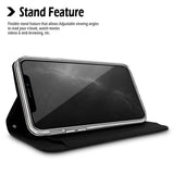 For Apple iPhone 14 /Pro Max PU leather Wallet 6 Card Slots folio with Wrist Strap & Kickstand Pouch Flip  Phone Case Cover