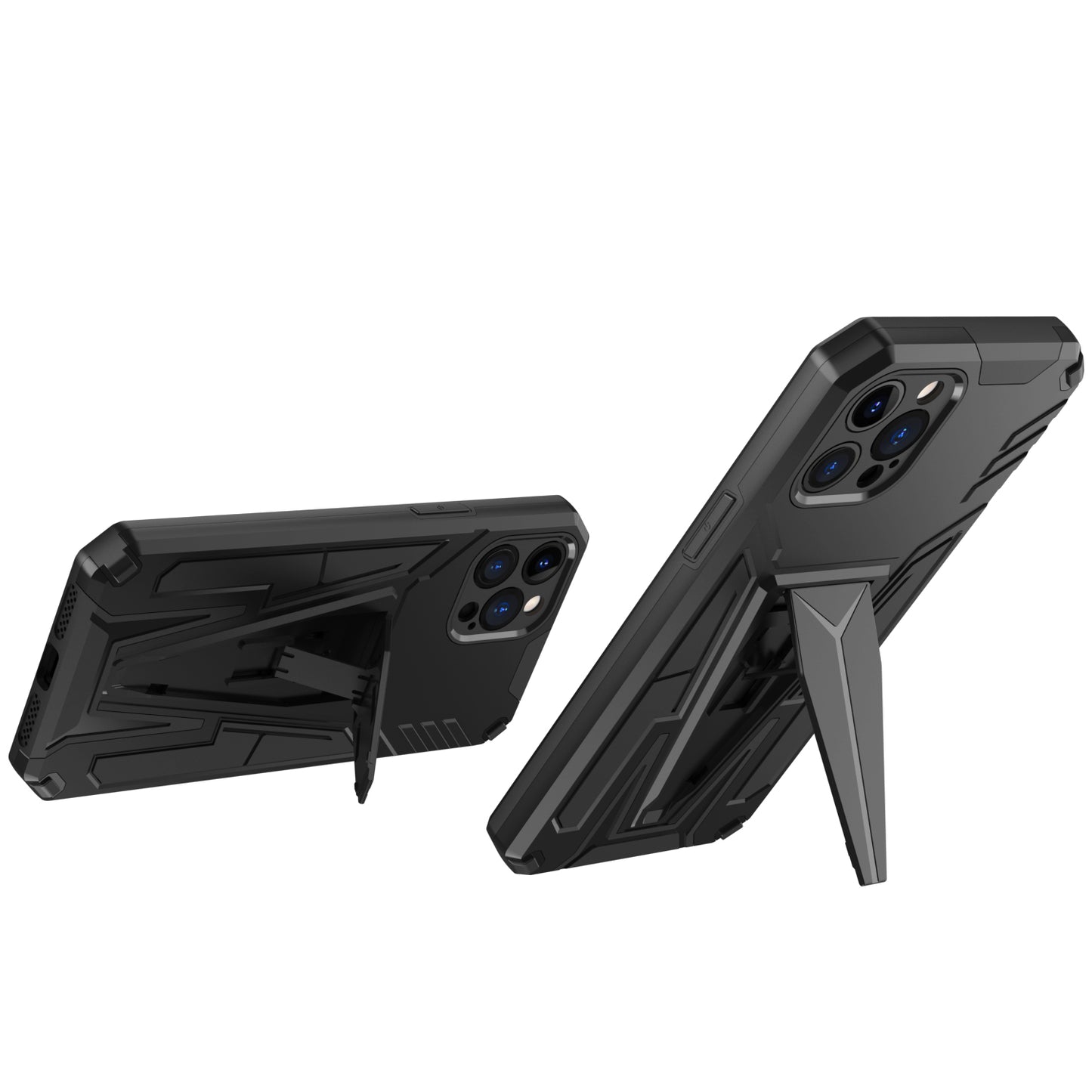 For Apple iPhone SE 3 (2022) SE/8/7 Heavy Duty Protection Hybrid Built-in Kickstand Rugged Shockproof 2in1 Military Grade  Phone Case Cover