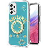 For Samsung Galaxy A53 5G Smiling Glitter Ornament Bling Sparkle with Ring Stand Hybrid Slim TPU + Hard Back Shell  Phone Case Cover
