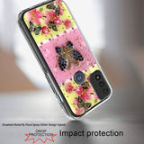 For Motorola Moto G Pure Glitter Sparkle Colorful Bling Flake 3D Ornament Butterfly Floral Epoxy Hybrid Shockproof TPU Hard  Phone Case Cover