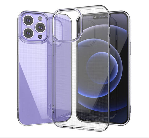 For Apple iPhone 11 (6.1") Hybrid Transparent Thick TPU Rubber Silicone Simple Minimalistic Gel Shockproof Slim Back Clear Phone Case Cover