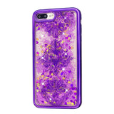 For Apple iPhone 13 Mini (5.4") Pretty Fashion Pattern Plating Design Bling Shiny Moving Glitter Liquid Quicksand TPU Hybrid Rubber  Phone Case Cover
