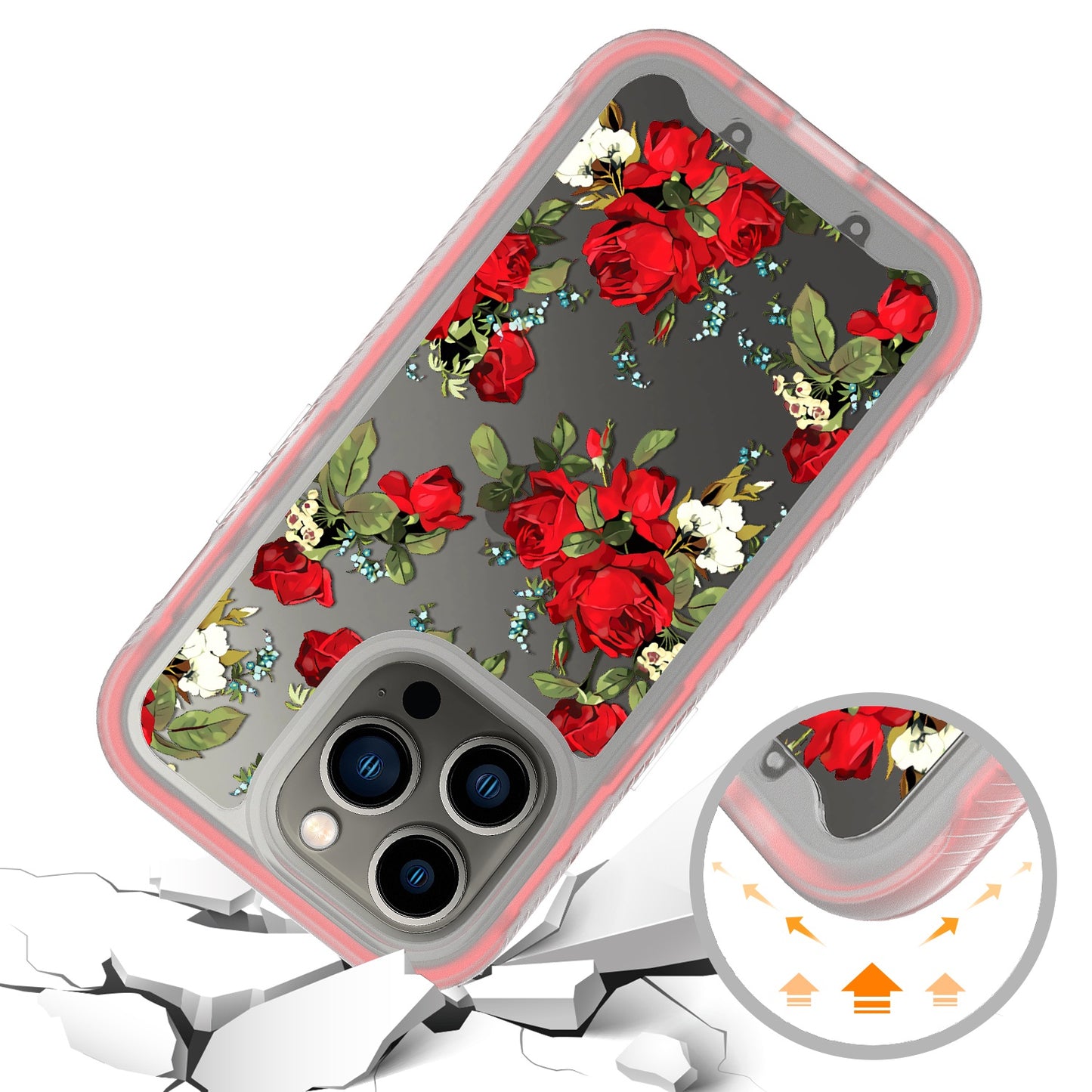 For Apple iPhone 14 Plus (6.7") Stylish Design 2in1 Hybrid Armor Hard Rubber Shockproof Front Frame Bumper  Phone Case Cover