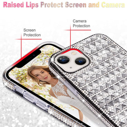 For Samsung Galaxy S22 Ultra Diamonds Sparkle 3D Crystal Glitter Bling Shiny Rhinestone Hybrid Bumper Protective  Phone Case Cover