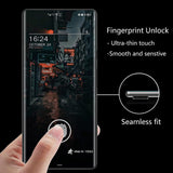 For OnePlus 10 Pro 5G Premium Tempered Glass Screen Protector Designed to allow full functionality Fingerprint Unlock 3D Curved Edge Glass Full coverage Clear Black Screen Protector