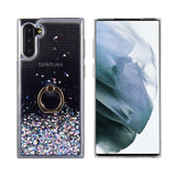 For Samsung Galaxy S22 /Plus Ultra Hybrid Glitter Luxury Bling Sparkling Liquid Quicksand Glittering Sparkle TPU Rubber PC with Ring Stand Holder Kickstand  Phone Case Cover