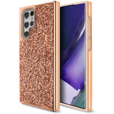 For Samsung Galaxy S22 /Plus Ultra Bling Sparkly Glitter Luxury Diamonds Shiny Sparker Shell Hybrid Rugged TPU & Hard PC Electroplated Frame  Phone Case Cover