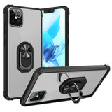 For Apple iPhone 13 Mini (5.4") Clear Silicone Shockproof Tuff Hybrid Protection Cover Transparent TPU with Magnetic Ring Kickstand  Phone Case Cover